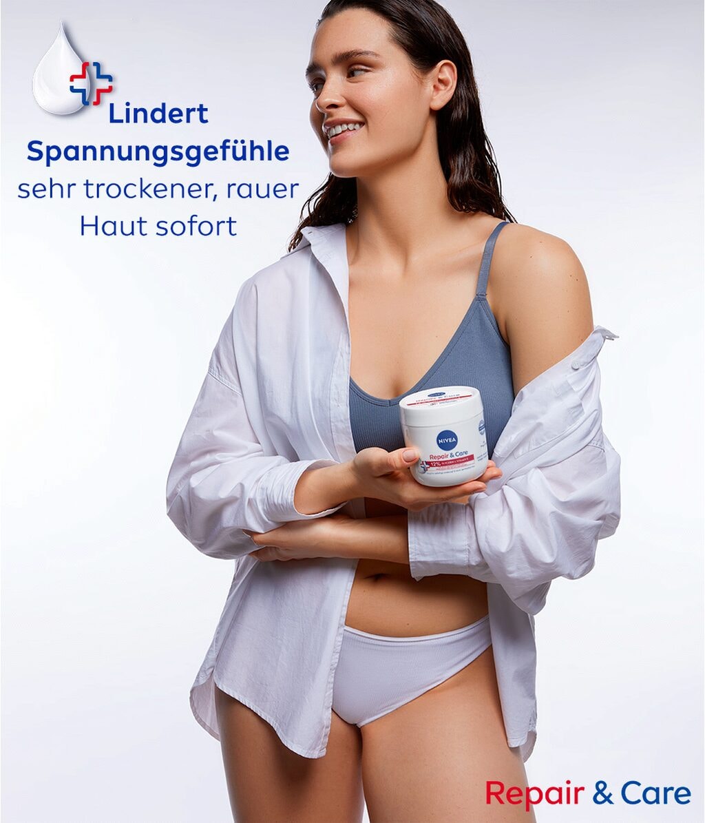 Крем для тела Nivea Repair & Care, с 15% глицерина и витамином E, для очень сухой кожи, 400 мл — фото 5