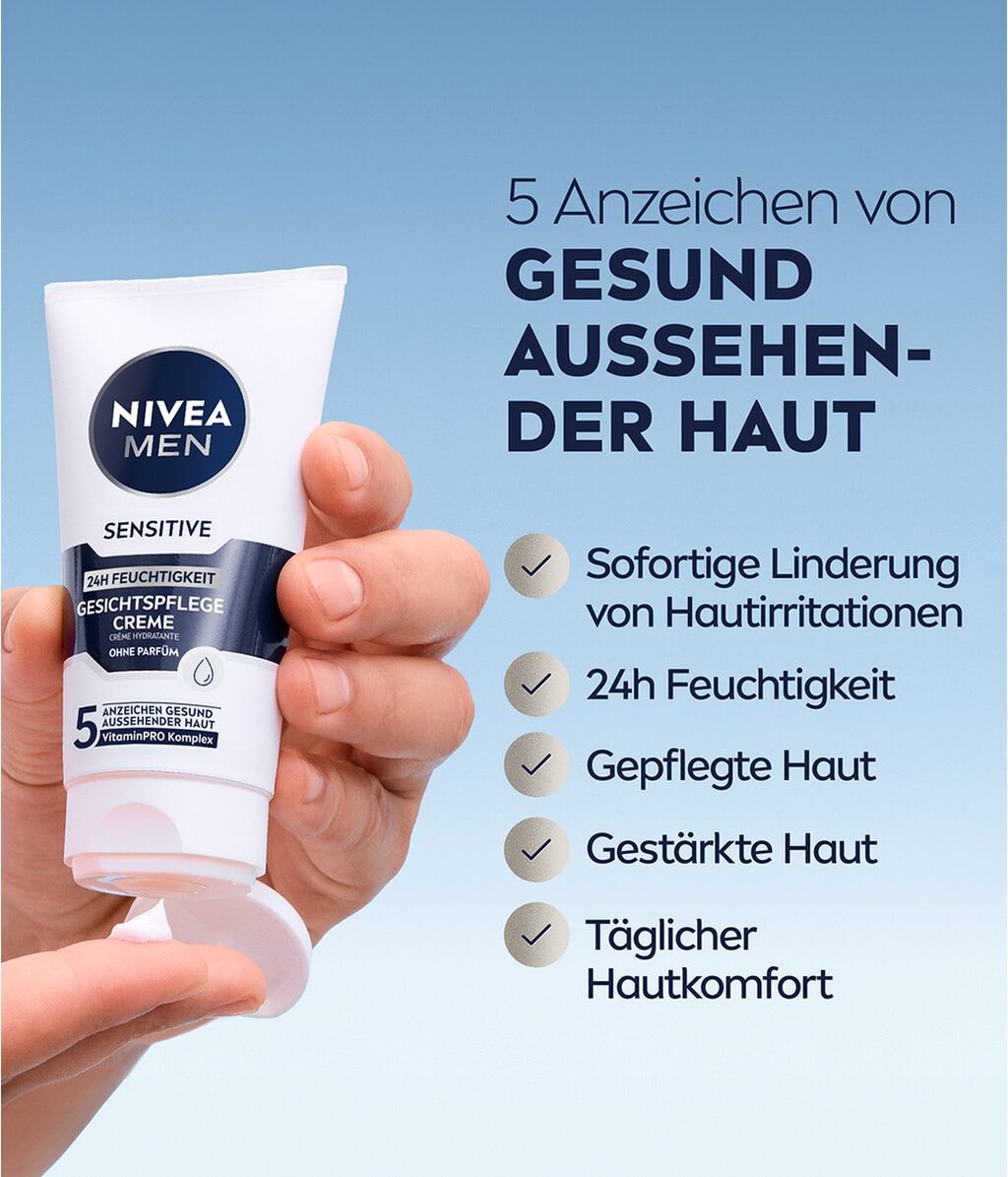 Мужской крем для лица Nivea Men Sensitive увлажняющий, успокаивающий, для чувствительной кожи, 75 мл — фото 3