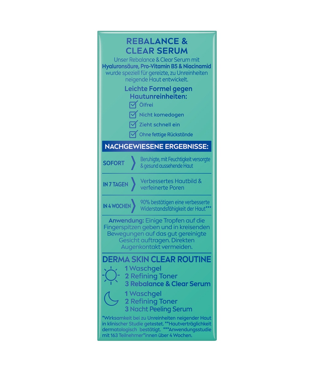 Сыворотка для лица Nivea Derma Skin Clear Regenerate & Clear Serum, с ниацинамидом, успокаивающая, 30 мл — фото 5