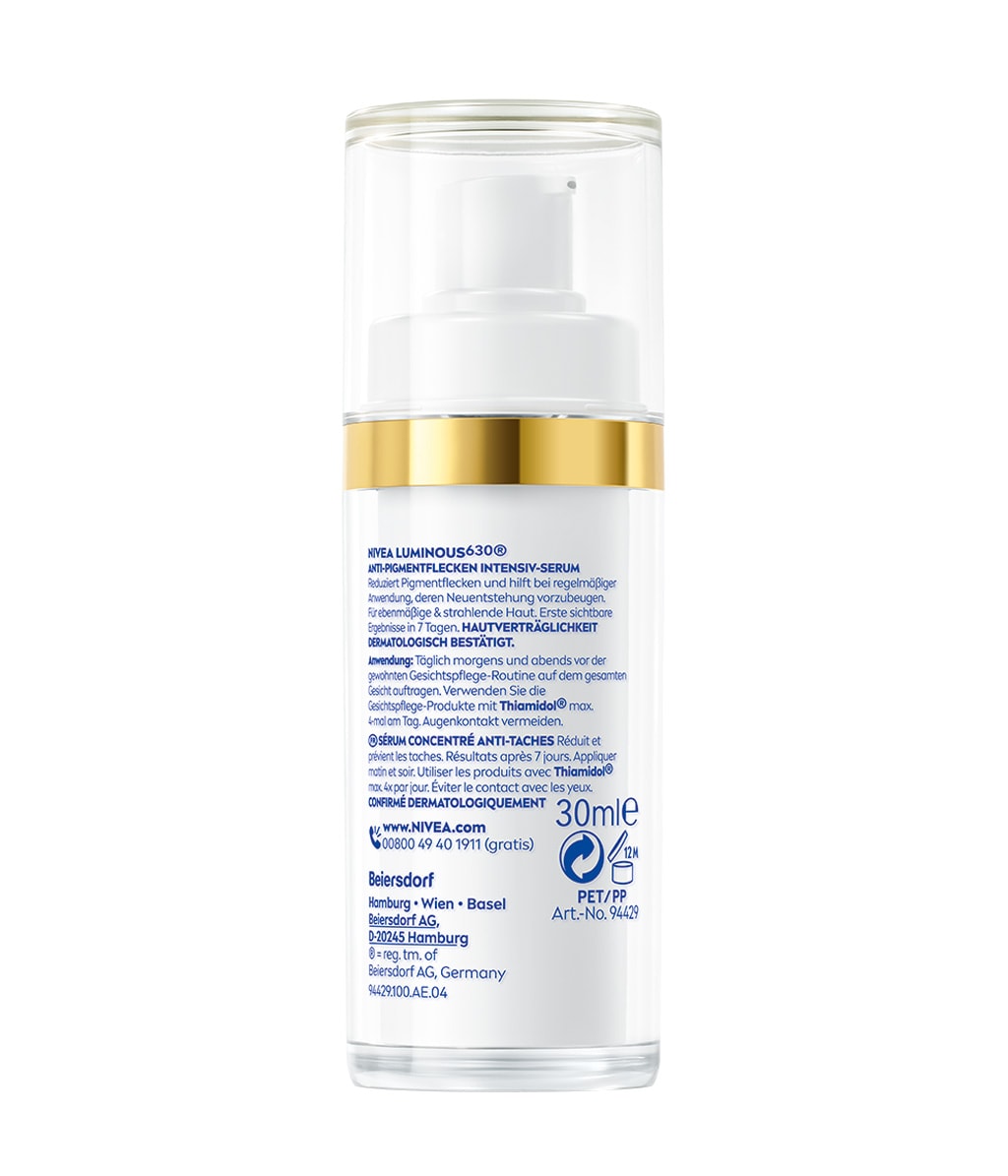 Сыворотка для лица Nivea Cellular Luminous630 Anti-Pigment Spots Intensive Serum, с тиамидолом, 30 мл — фото 4