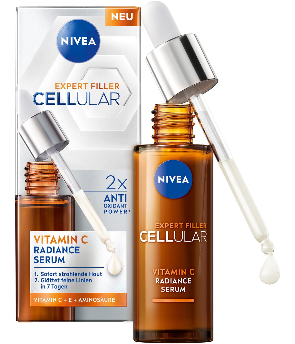 Сыворотка для лица Nivea Cellular Expert Filler Radiance Vitamin C Serum, с витаминами C и E, 30 мл — фото 5