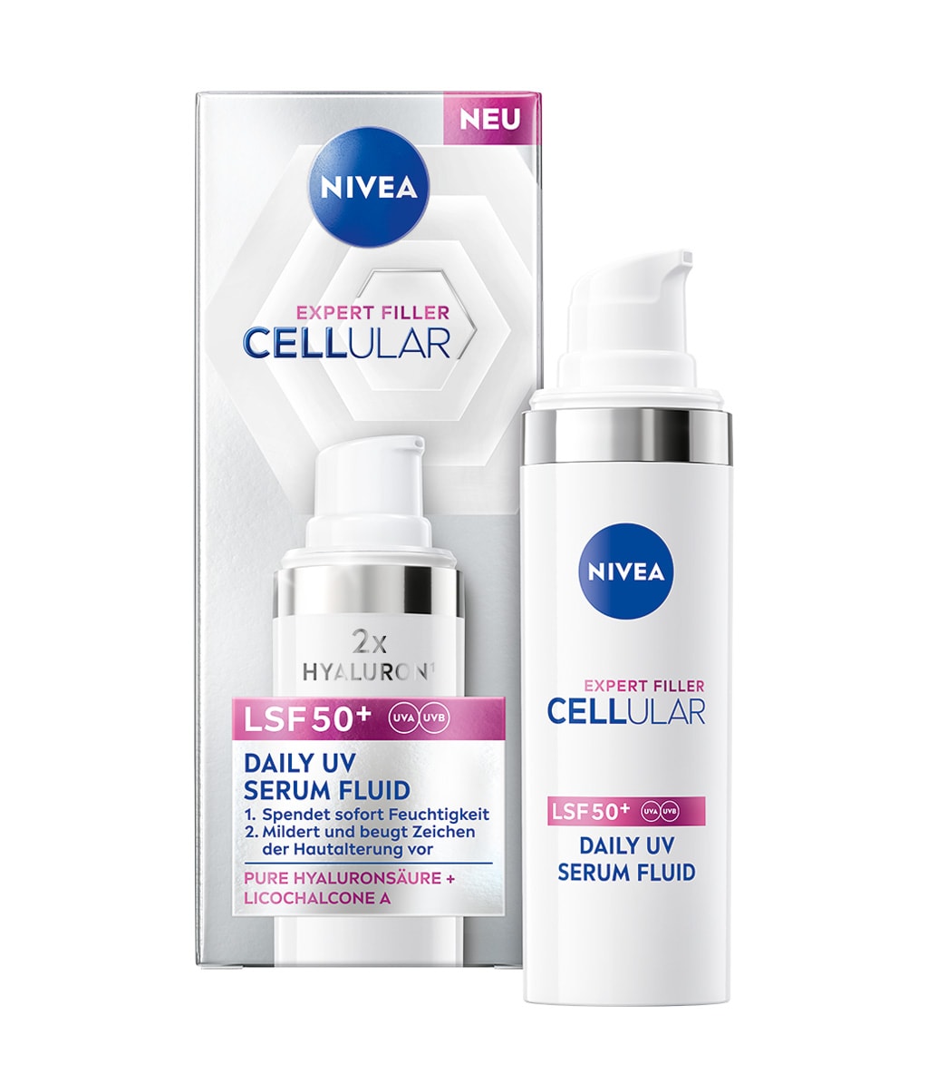 Сыворотка-флюид для лица Nivea Cellular Expert Filler Daily UV Serum Fluid, антивозрастная, SPF 50+, 30 мл — фото 3