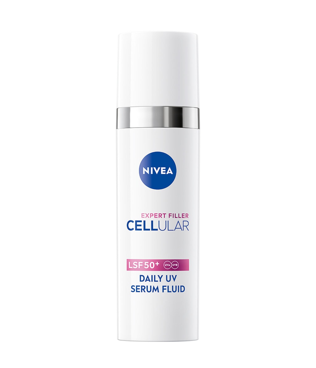 Сыворотка-флюид для лица Nivea Cellular Expert Filler Daily UV Serum Fluid, антивозрастная, SPF 50+, 30 мл