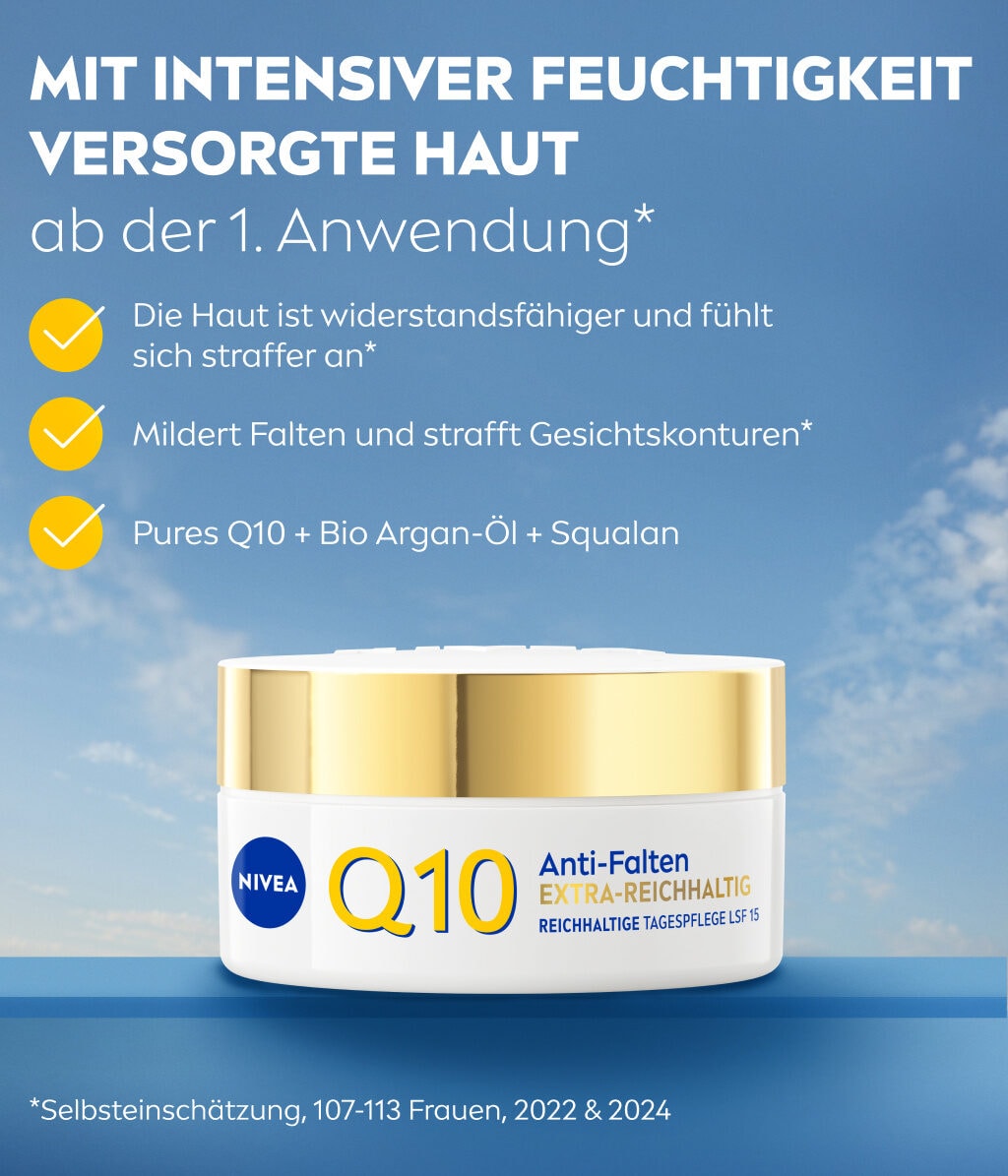 Дневной крем для лица Nivea Q10 против морщин, питательный, SPF 15, для сухой кожи, 50 мл — фото 2