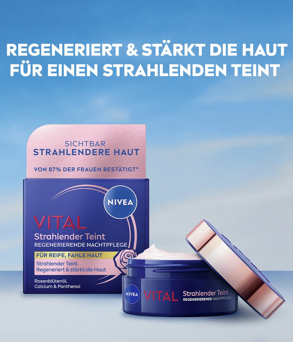 Ночной крем для лица Nivea Vital Radiant Complexion восстанавливающий, для зрелой кожи, 50 мл — фото 4