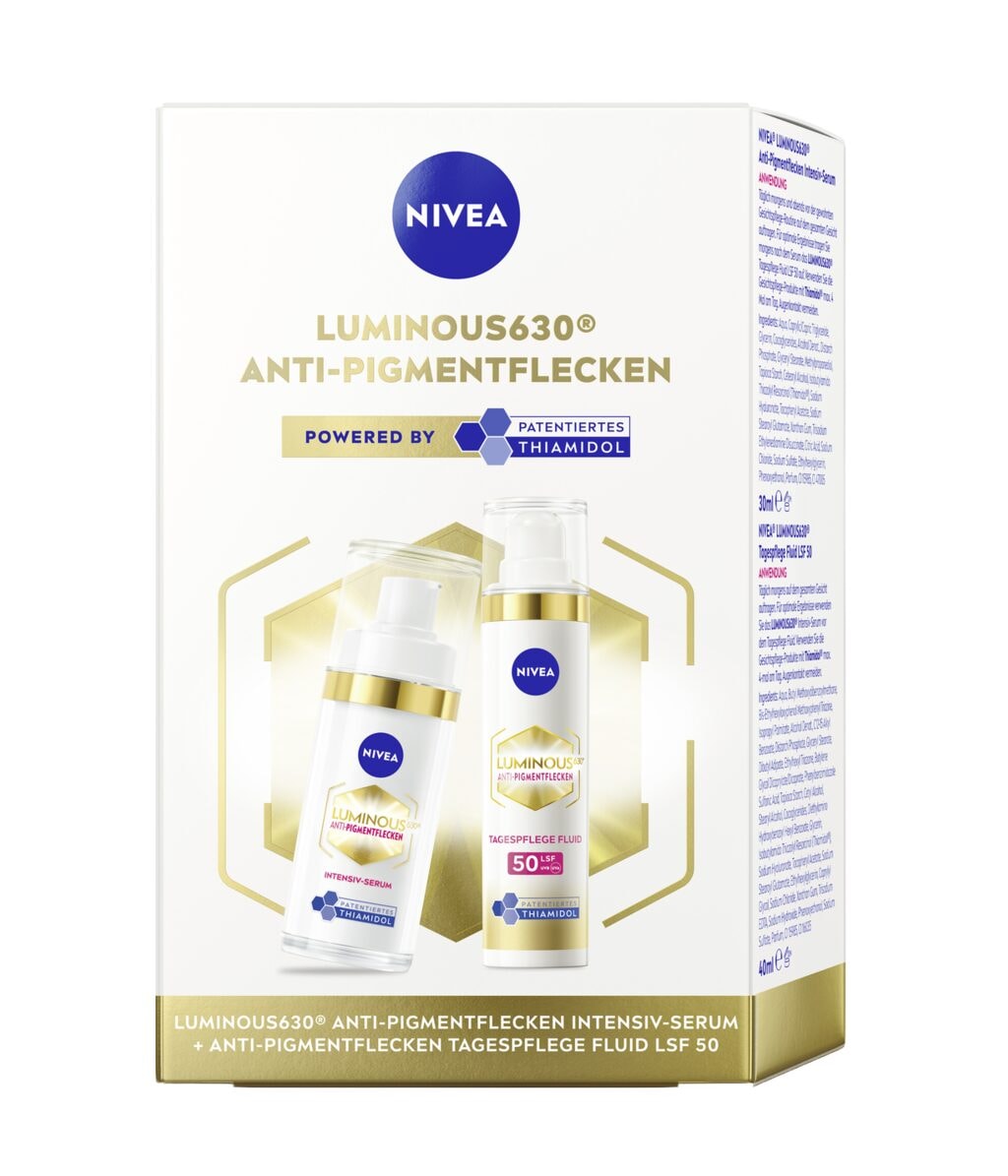Набор Nivea Luminous630: дневной флюид и интенсивная сыворотка, против пигментных пятен, 1 шт — фото 2