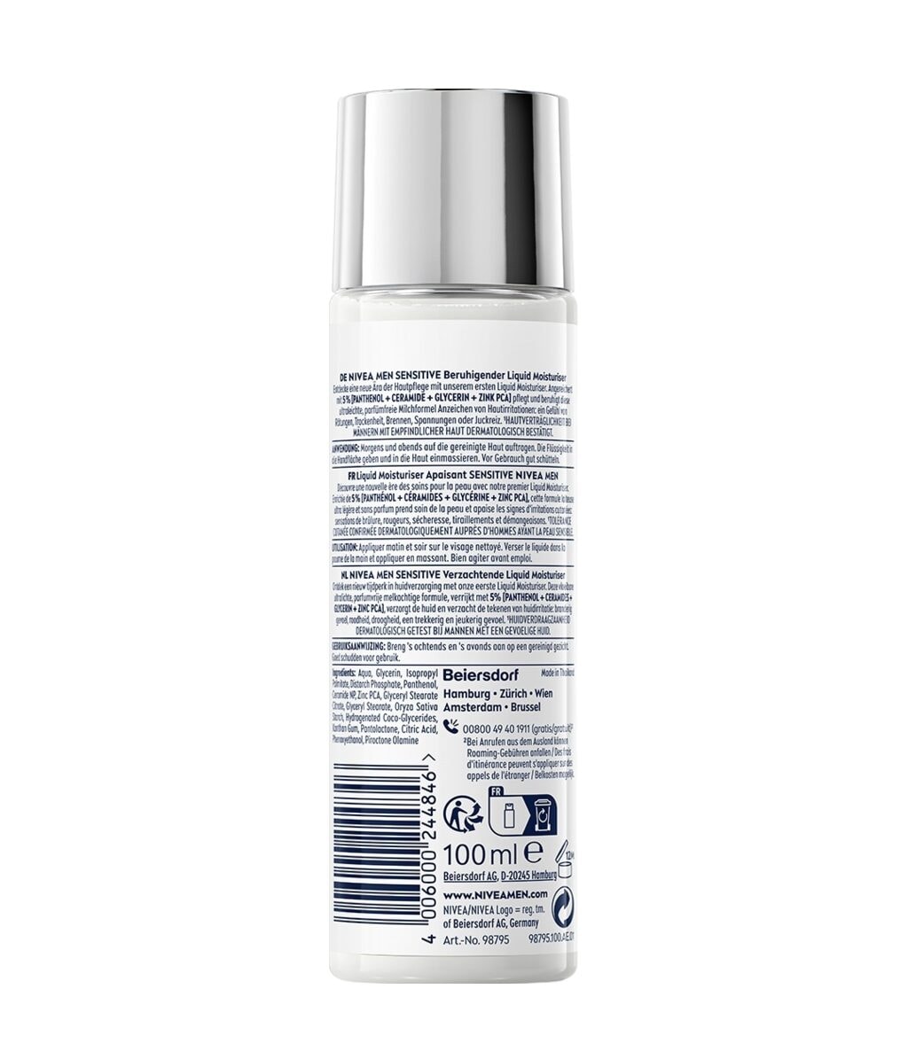 Мужской крем для лица Nivea Men Sensitive жидкий, успокаивающий, для чувствительной кожи, 100 мл — фото 2