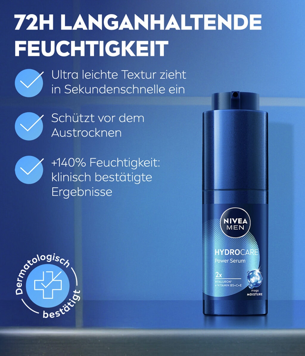 Сыворотка для лица Nivea Men Hydrocare Power Serum, увлажняющая, для мужчин, 30 мл — фото 3