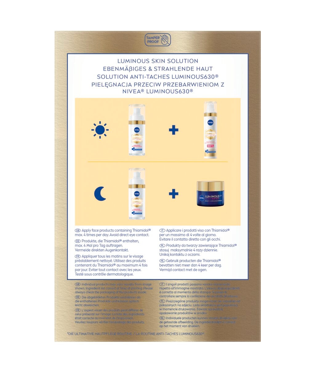 Набор Nivea Luminous630: дневной и ночной уход и интенсивная сыворотка, против пигментных пятен, 1 шт — фото 5