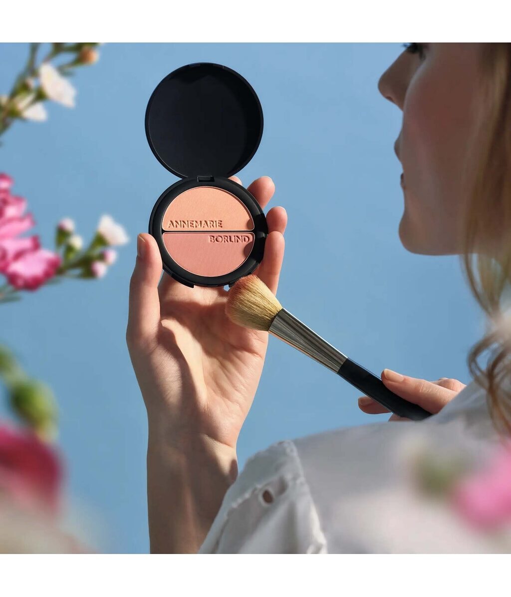 Румяна и тени для век Annemarie Borlind Duo Blush & Eye Shadow бархатистые, оттенок Roses & Peaches, 9 г — фото 4