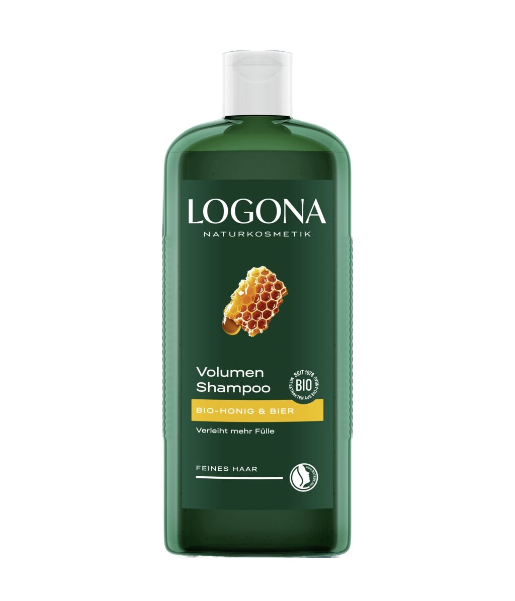 Шампунь Logona Volumen Bio-Honig & Bier для объёма, для тонких волос, 500 мл