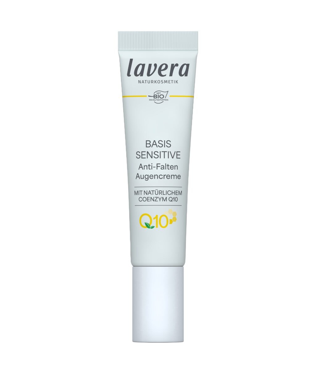Крем для кожи вокруг глаз lavera Basis Sensitiv Anti-Falten Q10 против морщин, с коэнзимом Q10, 15 мл