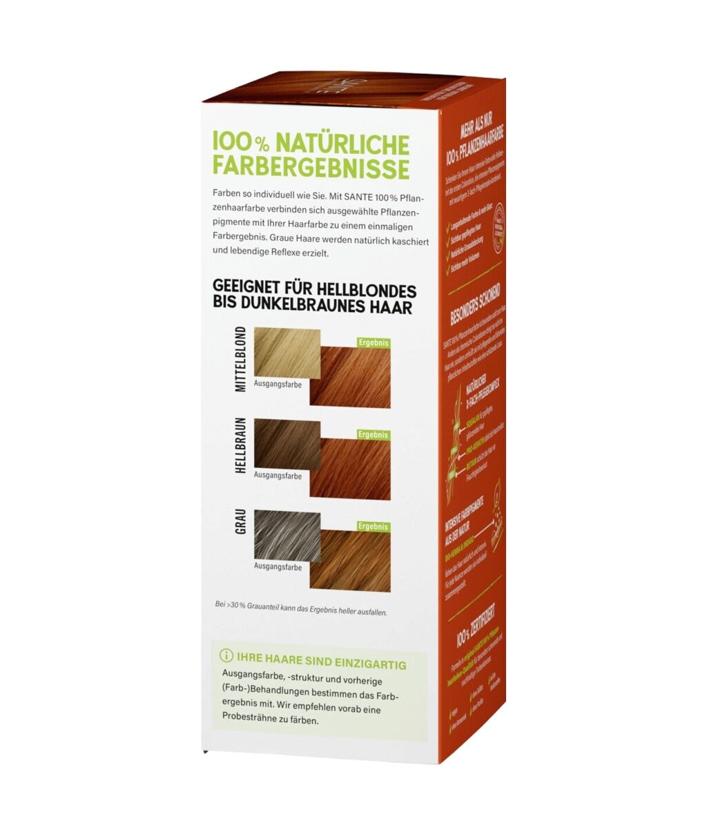 Растительная краска для волос Sante Plant Hair Colour, оттенок 06, 100 г — фото 5