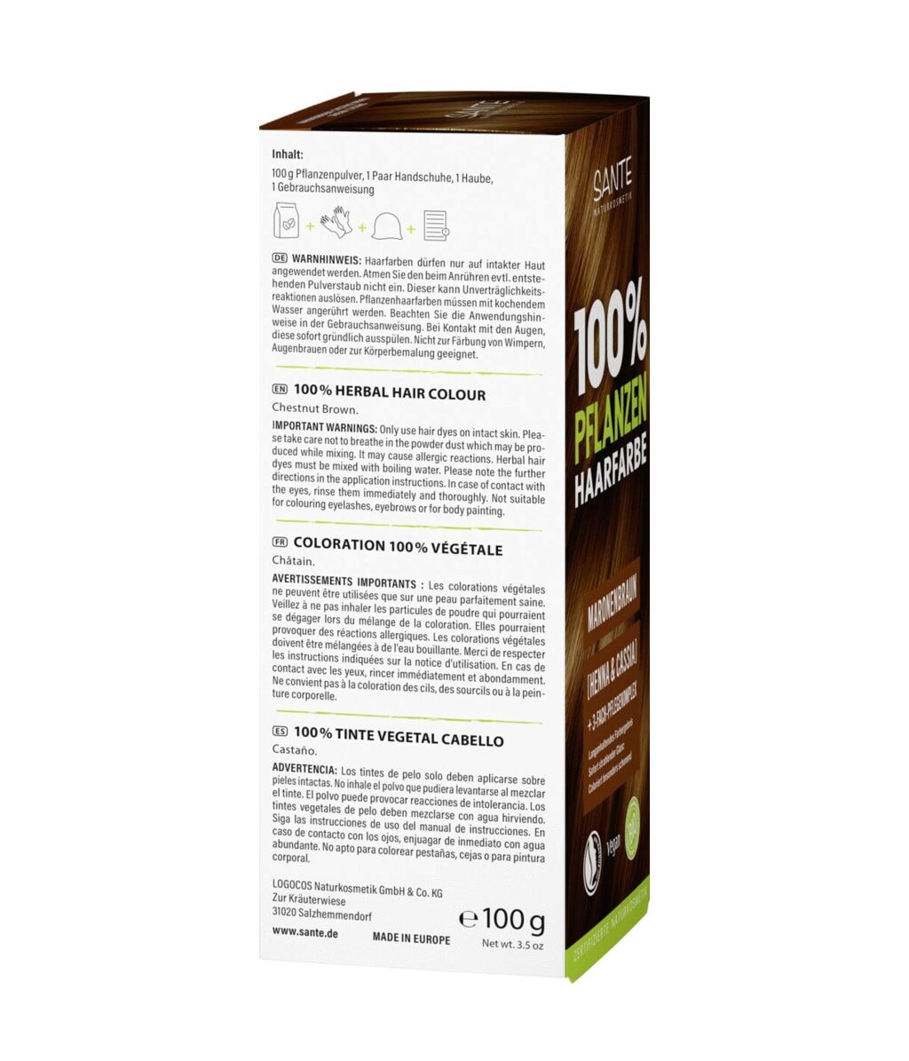 Растительная краска для волос Sante Plant Hair Colour, оттенок 08, 100 г — фото 4