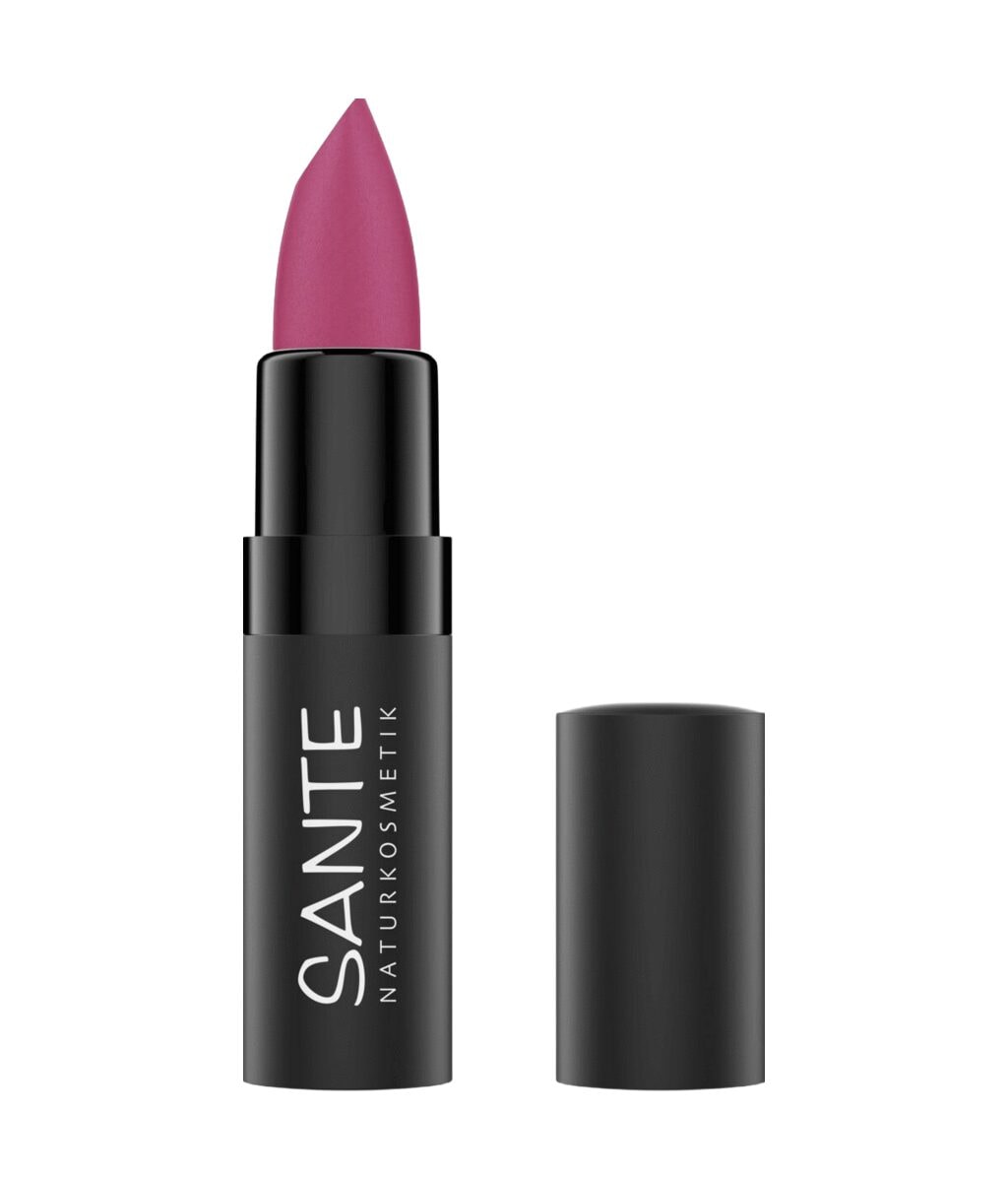 Матовая помада Sante Matt Lipstick пудровая, ухаживающая, оттенок 07 - Wild Fuchsia