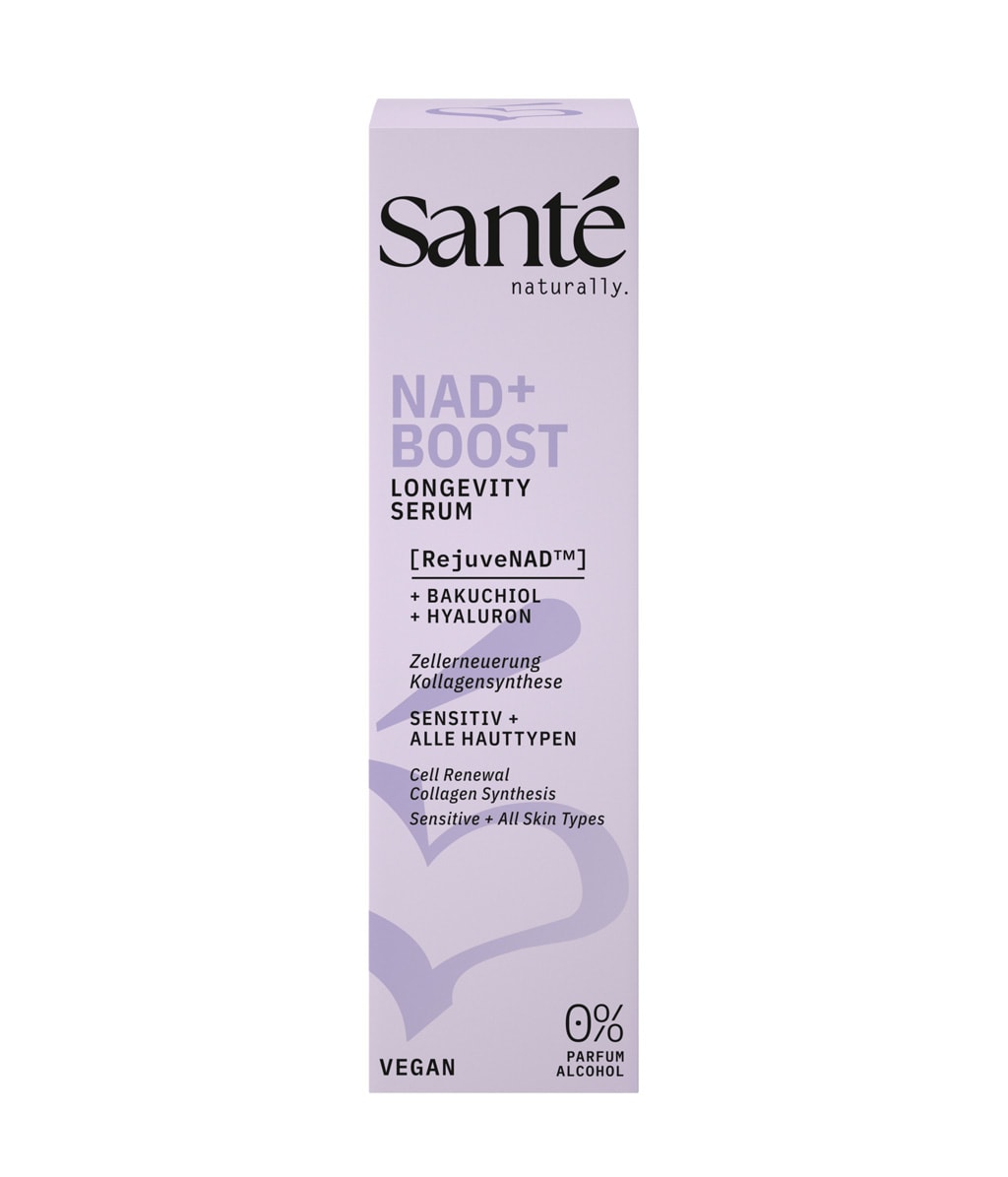 Сыворотка для лица Sante NAD+ Boost Longevity Serum, с бакучиолом, восстанавливающая, 30 мл — фото 3