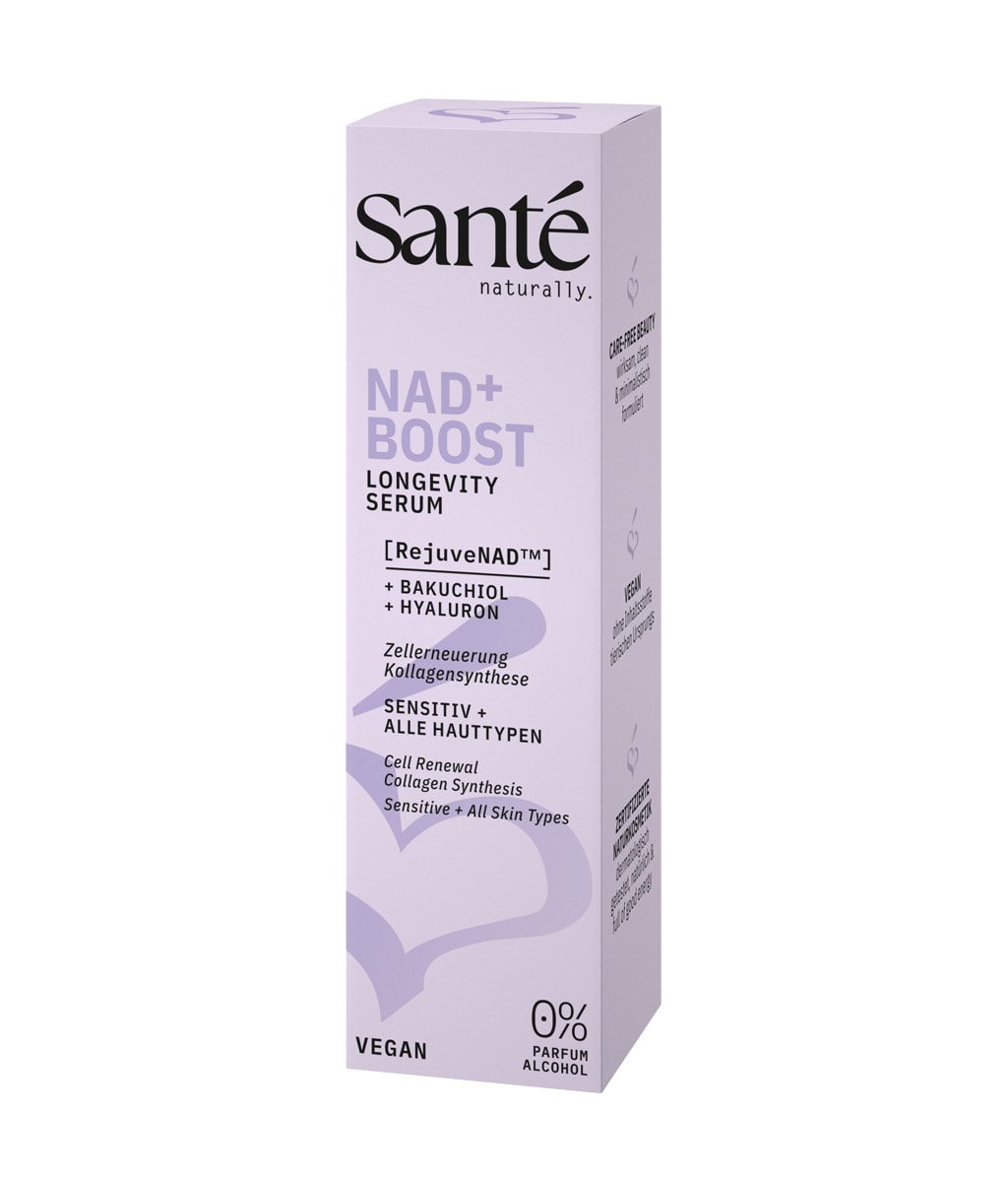 Сыворотка для лица Sante NAD+ Boost Longevity Serum, с бакучиолом, восстанавливающая, 30 мл — фото 4