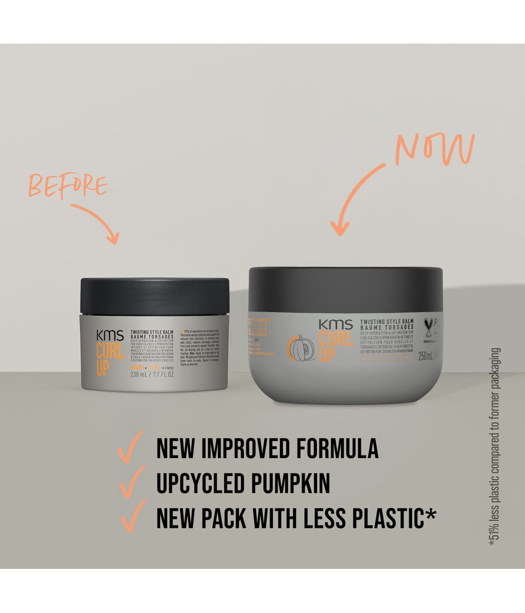 Крем для укладки KMS Curlup Twisting Style Balm увлажняющий, для кудрявых волос, 250 мл — фото 2