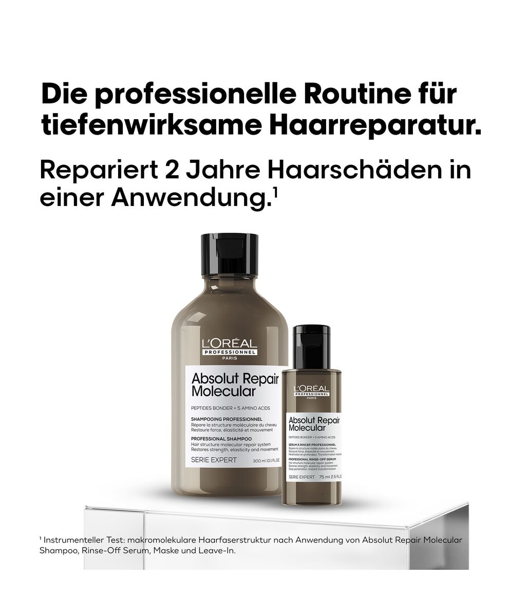 Набор L'Oreal Professionnel Absolut Repair Molecular: шампунь и смываемая сыворотка, восстанавливающий — фото 2