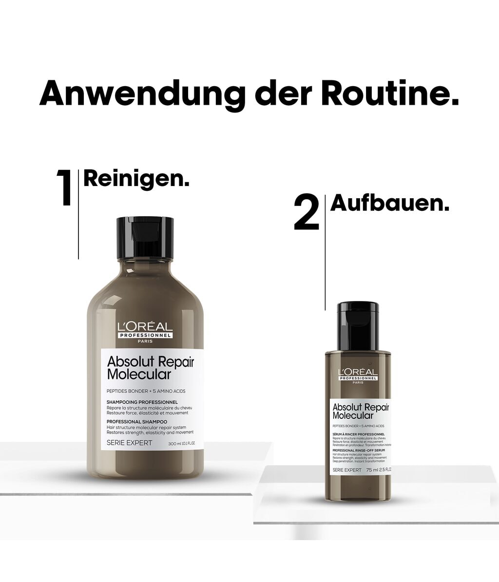 Набор L'Oreal Professionnel Absolut Repair Molecular: шампунь и смываемая сыворотка, восстанавливающий — фото 5