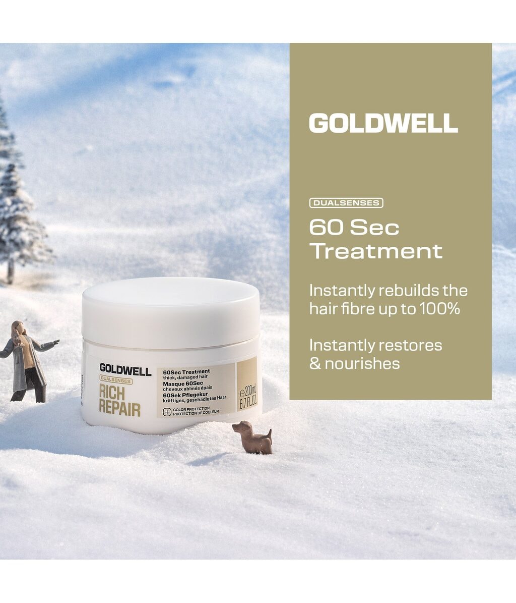 Набор: шампунь, уход и сыворотка Goldwell Dualsenses Rich Repair для повреждённых волос — фото 3