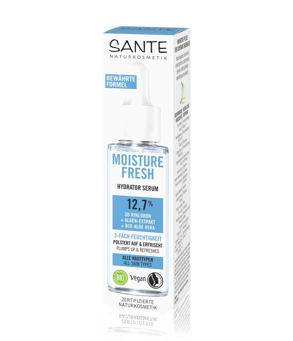 Сыворотка для лица Sante Moisture Fresh Hydrator Serum, увлажняющая, с гиалуроновой кислотой и алоэ, 30 мл — фото 3