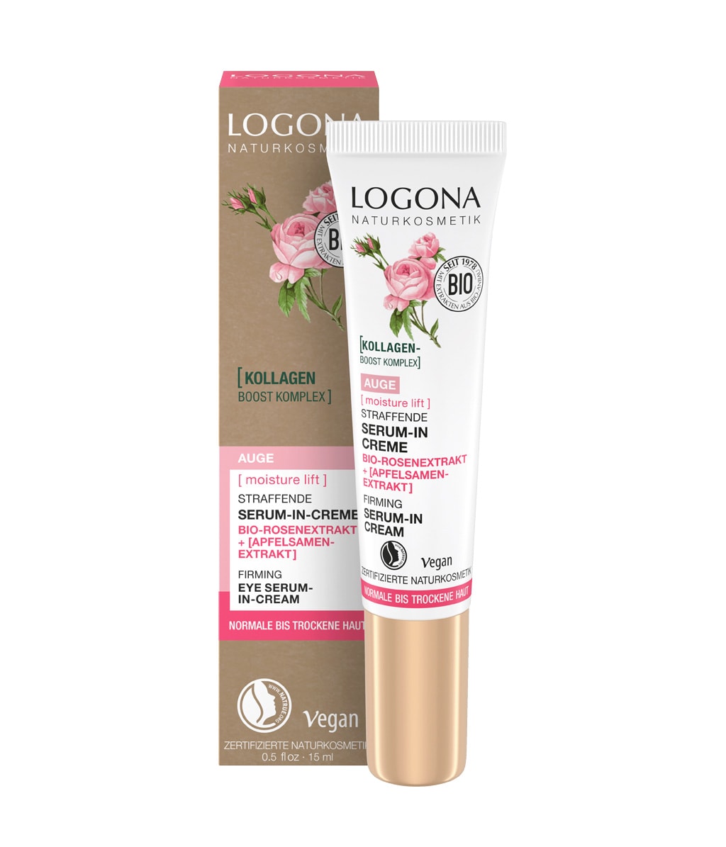 Сыворотка-крем для кожи вокруг глаз Logona Moisture Lift Firming Serum-in-Cream, подтягивающая, для зрелой кожи, 15 мл — фото 2
