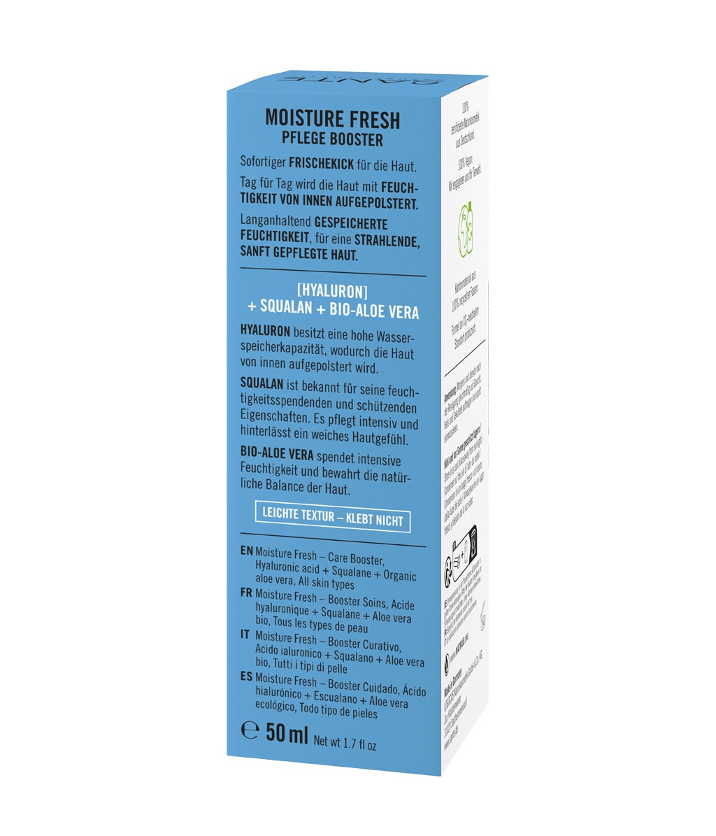 Крем-бустер для лица Sante Moisture Fresh Care Booster увлажняющий, с гиалуроновой кислотой и алоэ вера, 50 мл — фото 5