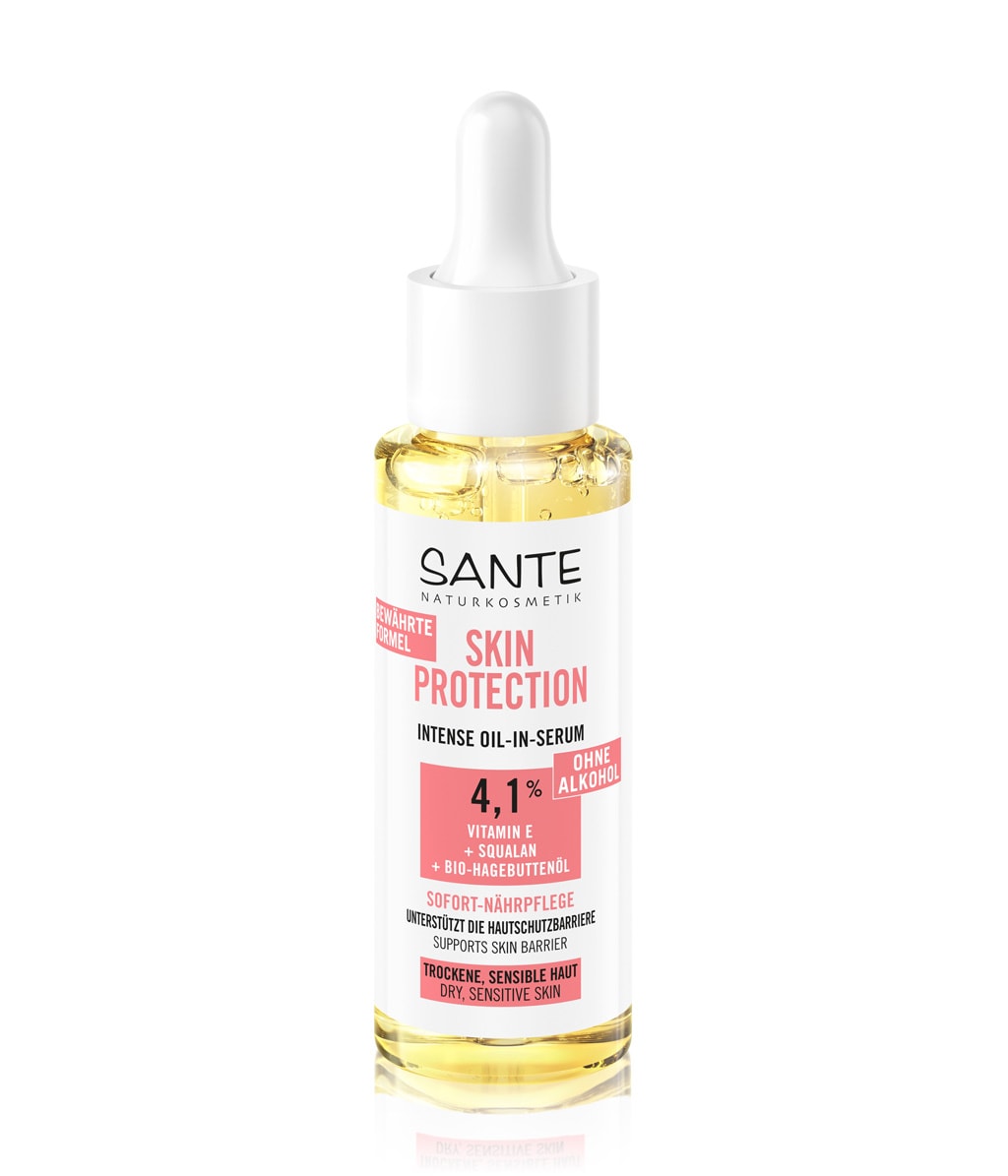 Сыворотка для лица Sante Skin Protection Intense Serum, с витамином E, скваланом и маслом шиповника, 30 мл