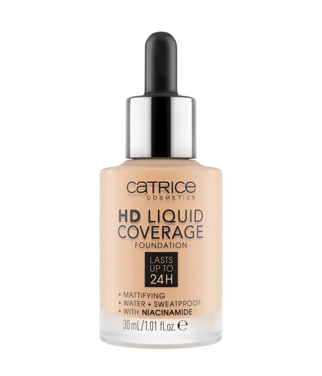 Тональная основа Catrice HD Liquid Coverage Foundation матовая, оттенок 008 Fair Beige, 30 мл