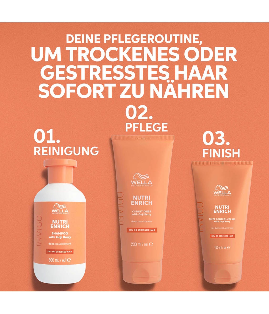 Несмываемый крем для волос Wella Professionals Invigo Nutri-Enrich Frizz Control против пушения, 150 мл — фото 4