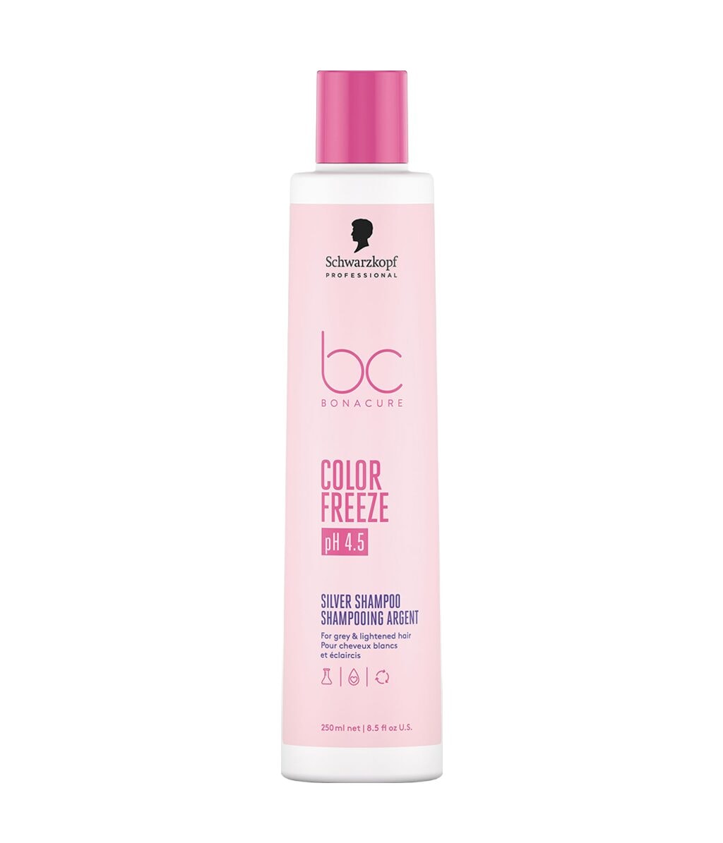 Оттеночный шампунь Schwarzkopf Professional BC Bonacure Color Freeze Silver против желтизны, для седых волос, 250 мл