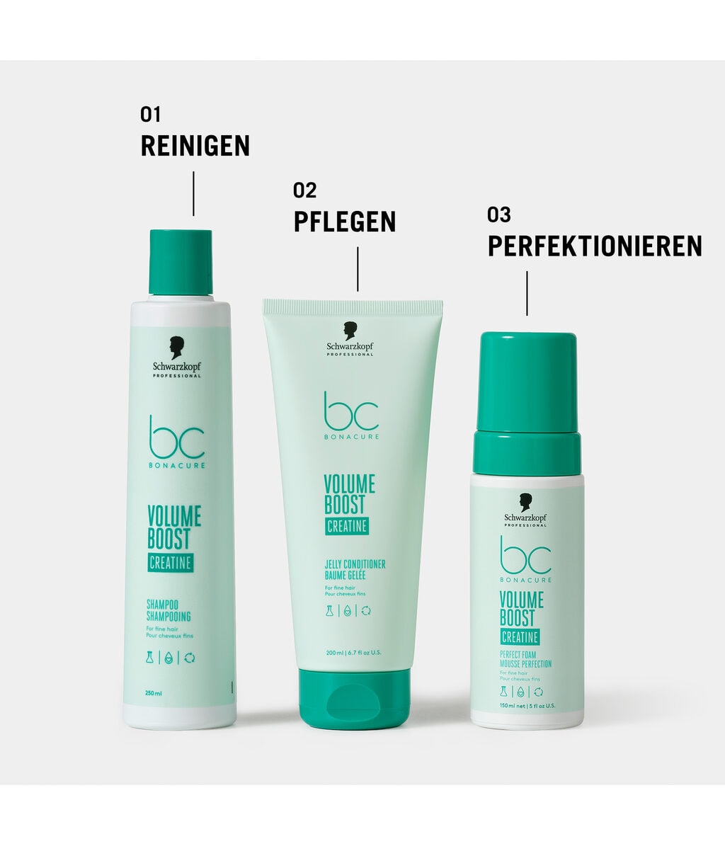 Шампунь Schwarzkopf Professional BC Bonacure Volume Boost Creatine для объёма, для тонких волос, 250 мл — фото 5