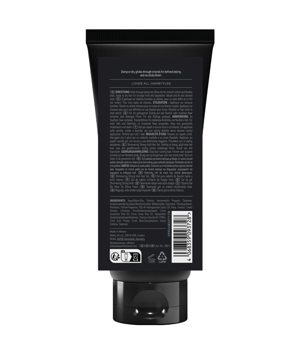 Гель для волос Sebastian Professional Gel Forte Shimmering Strong Hold сильной фиксации, 200 мл — фото 2