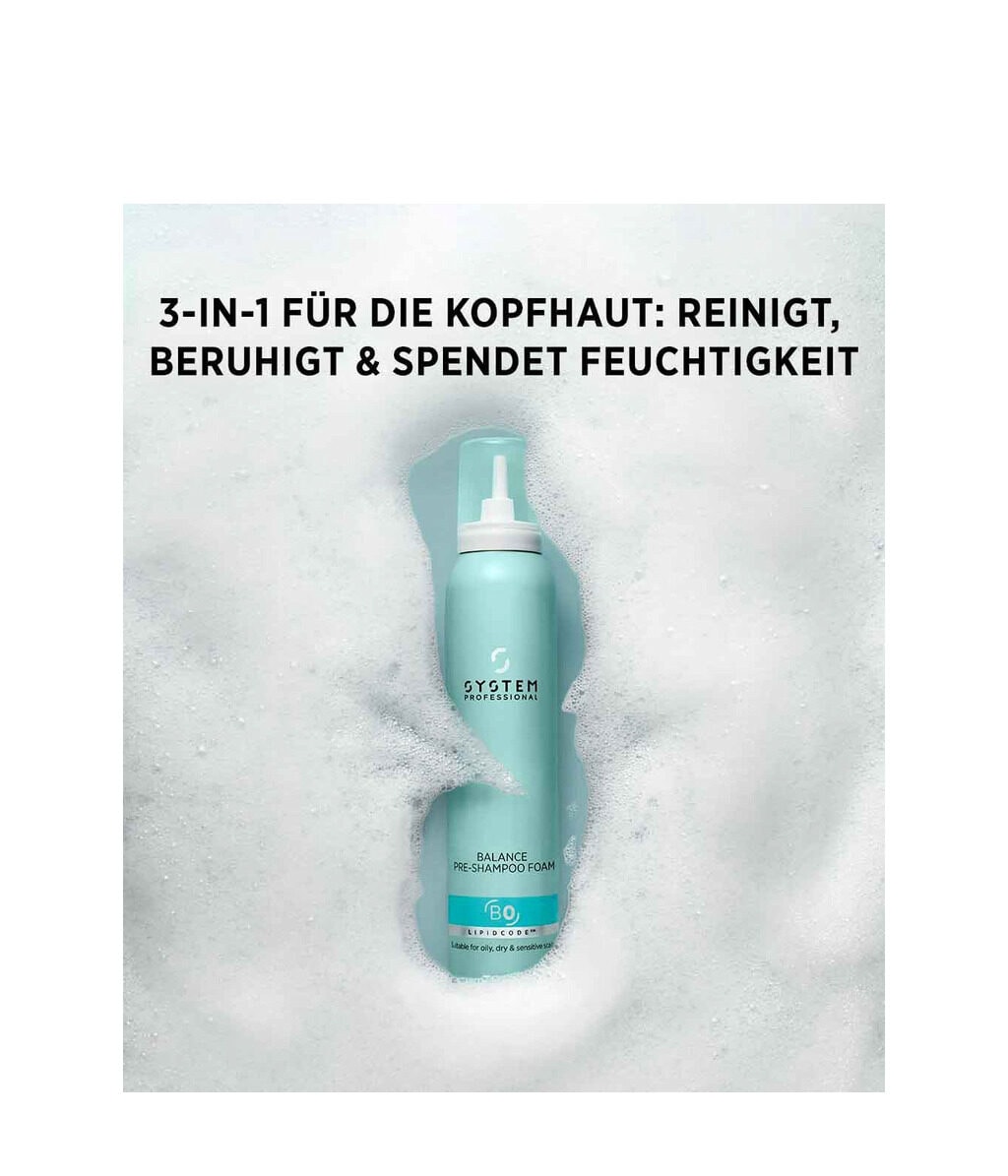 Пена перед шампунем System Professional LipidCode Balance Pre-Shampoo Foam успокаивающая, очищающая, 200 мл — фото 2