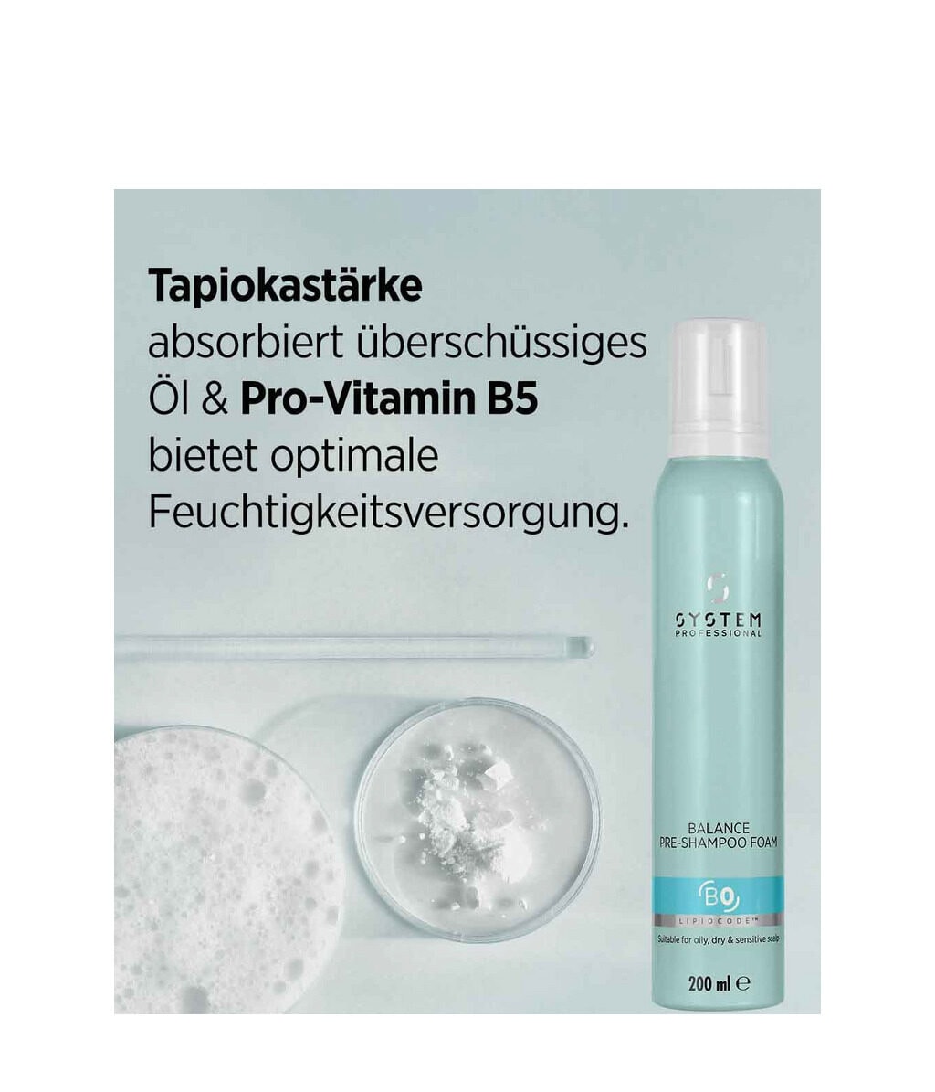 Пена перед шампунем System Professional LipidCode Balance Pre-Shampoo Foam успокаивающая, очищающая, 200 мл — фото 5