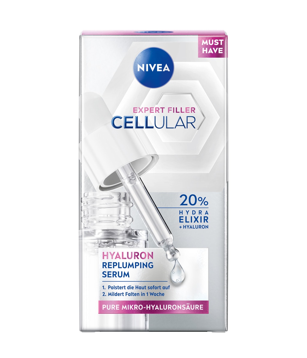 Сыворотка для лица Nivea Cellular Expert Filler Replumping Serum, с гиалуроновой кислотой, наполняющая, 15 мл — фото 2