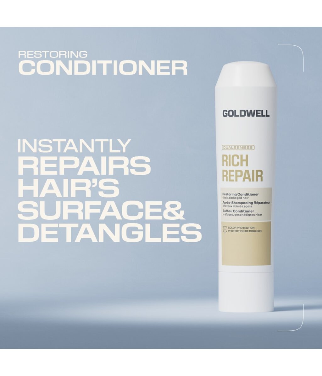 Кондиционер для волос Goldwell Dualsenses Rich Repair восстанавливающий, для сухих и повреждённых волос, 100 мл — фото 4
