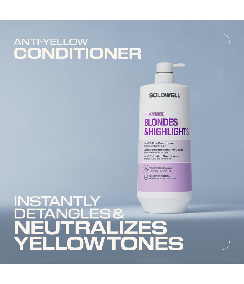 Кондиционер для волос Goldwell Dualsenses Blondes & Highlights против желтизны, для светлых волос, 100 мл — фото 4