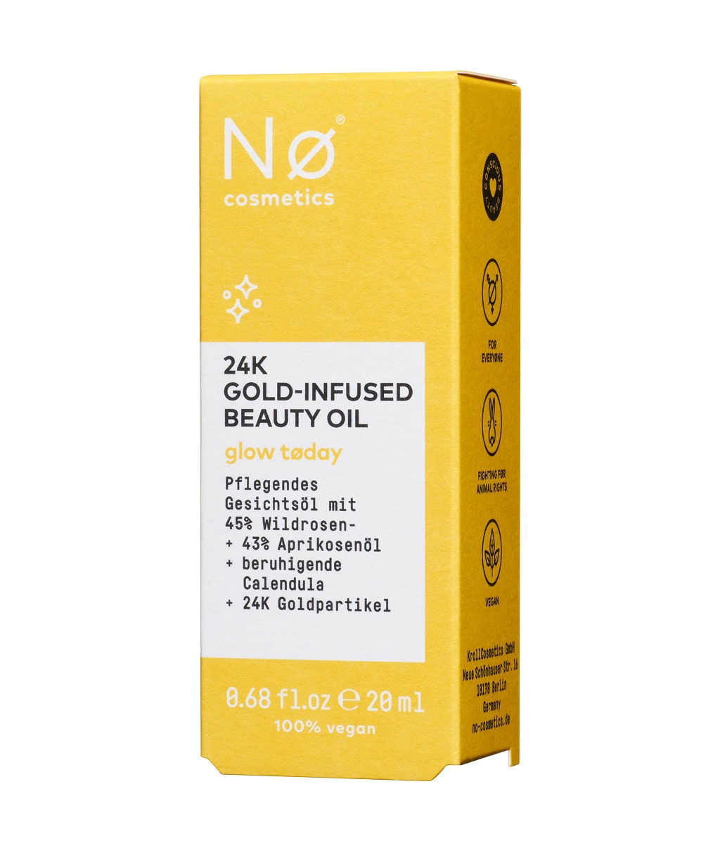 Масло для лица No Cosmetics glow today Gold-Infused Beauty Oil, с частицами золота, для сияния, 20 мл — фото 3