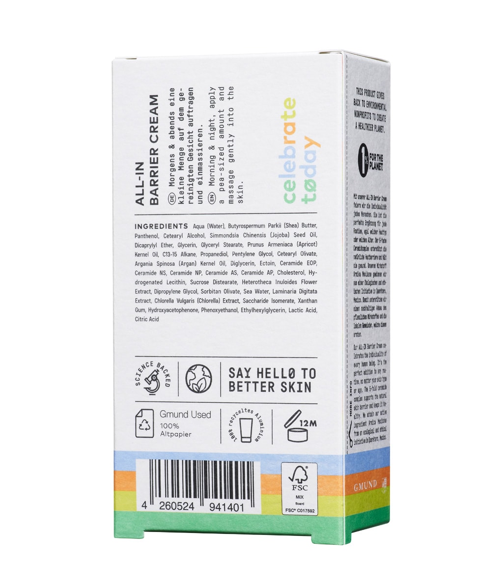 Крем для лица No Cosmetics Celebrate Today All-In Barrier Cream с керамидами, увлажняющий, 50 мл — фото 4