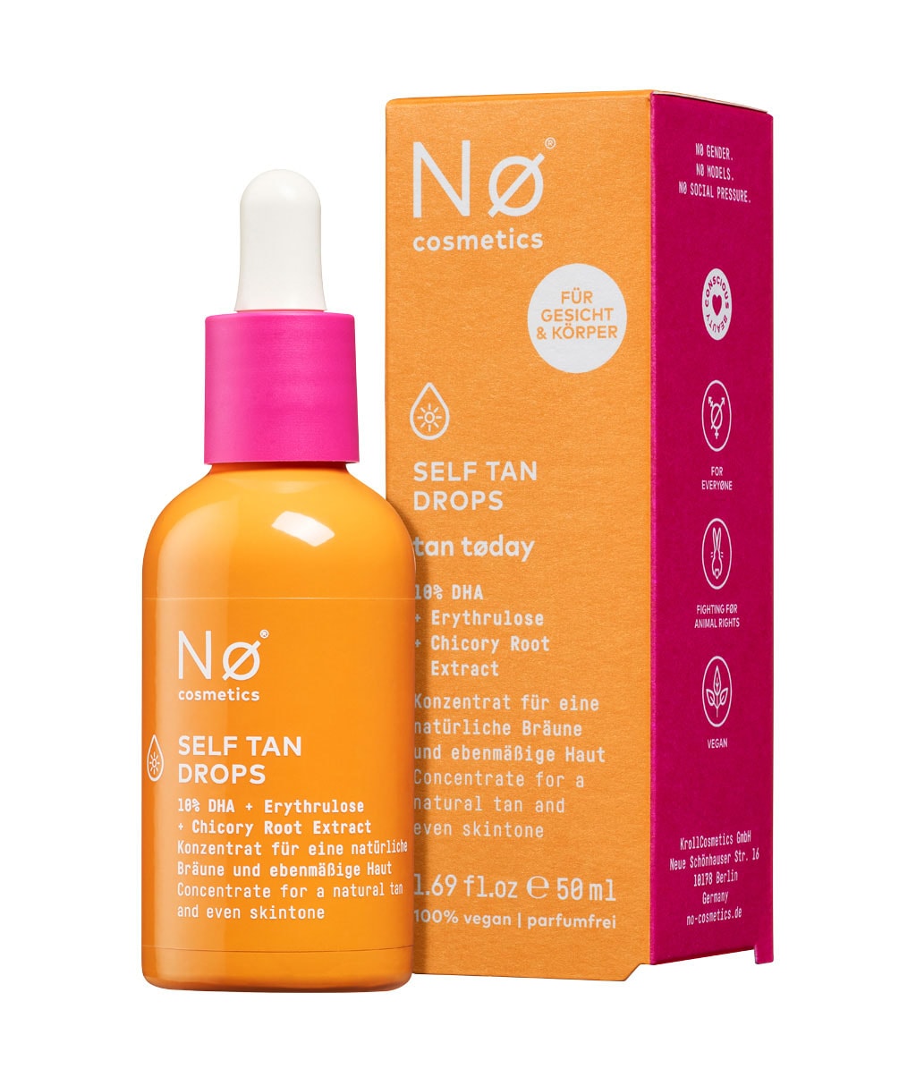 Сыворотка-автозагар для лица и тела No Cosmetics tan today Self Tan Drops, без запаха, 50 мл — фото 3