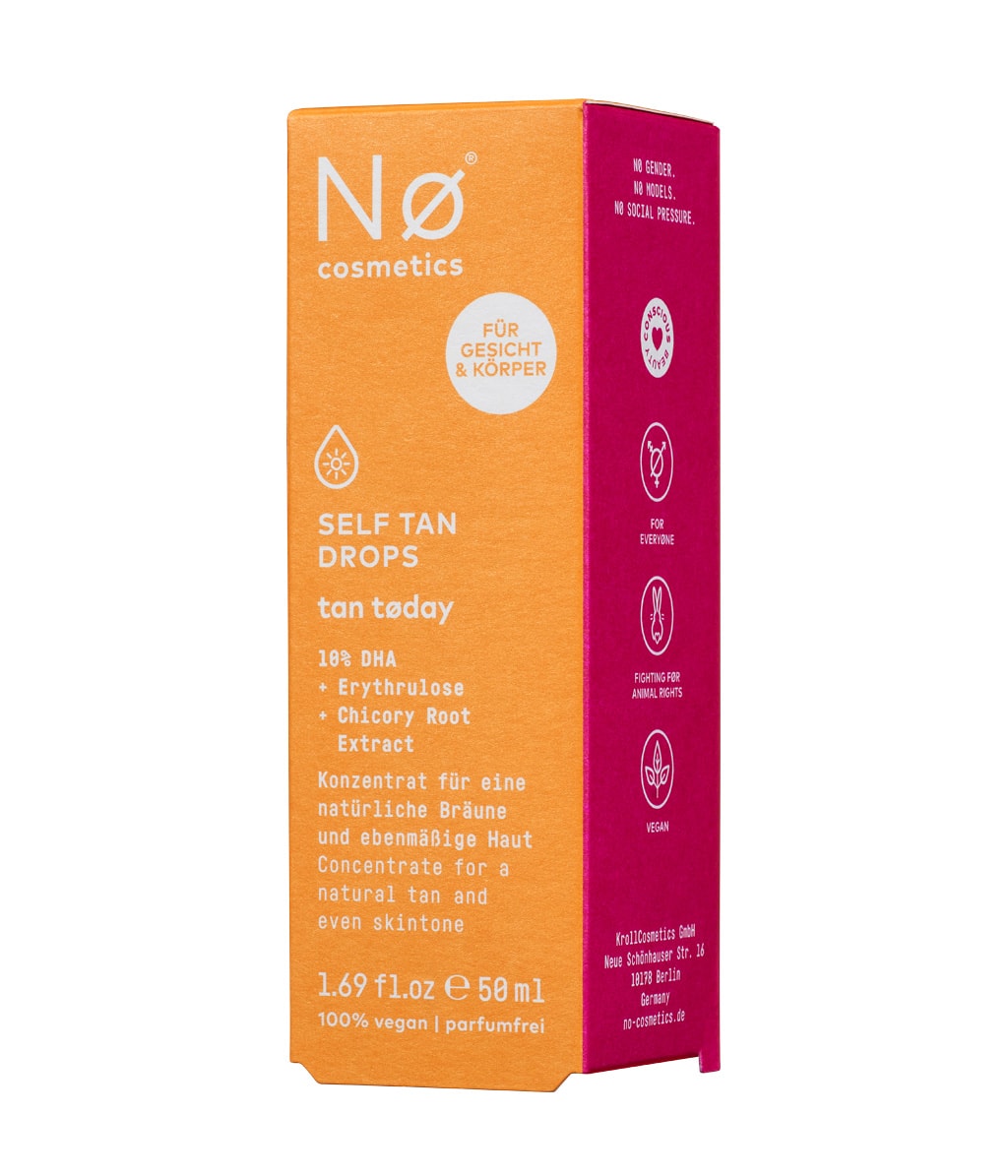 Сыворотка-автозагар для лица и тела No Cosmetics tan today Self Tan Drops, без запаха, 50 мл — фото 4