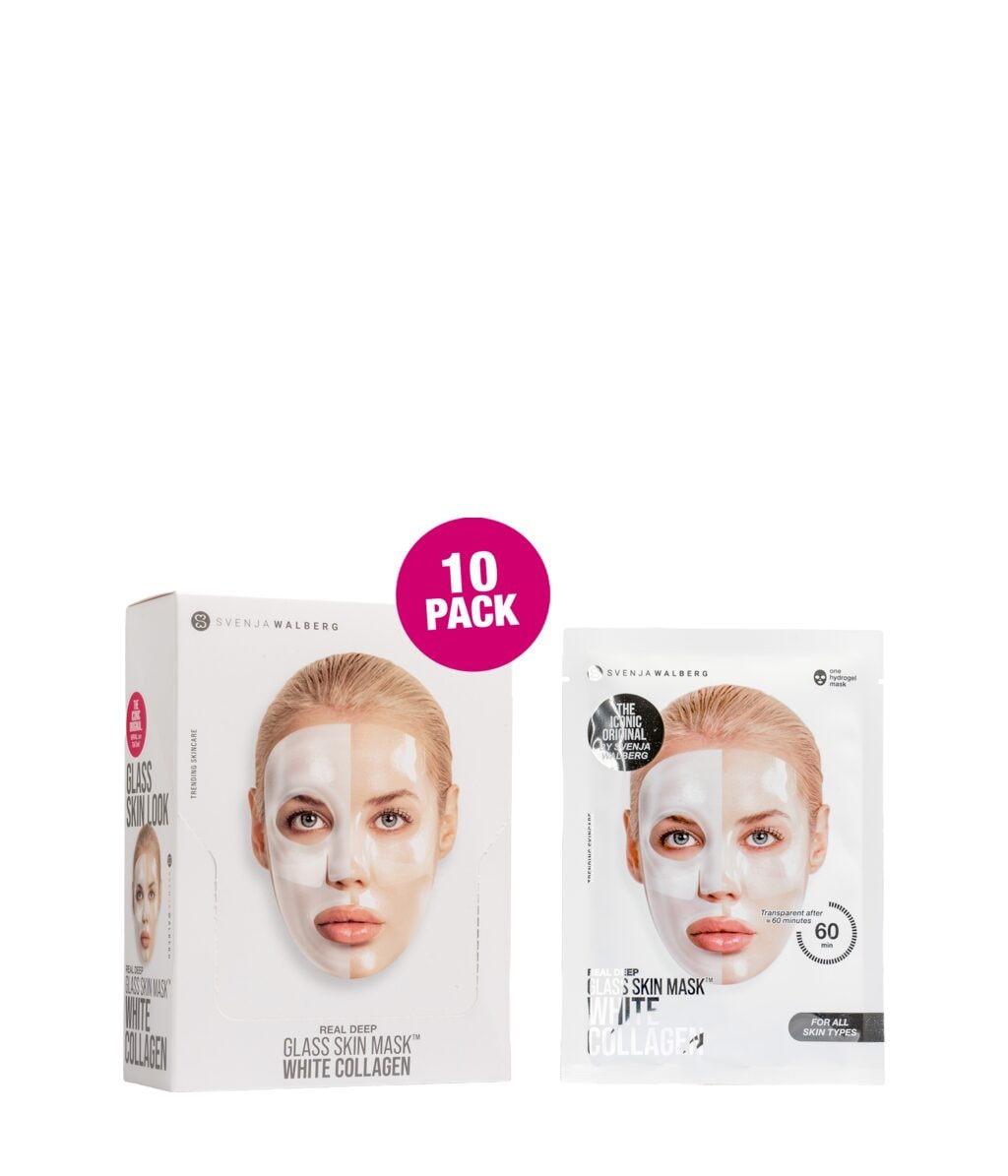 Гидрогелевые маски для лица Svenja Walberg GlassSkinMask, с коллагеном, для сияния кожи, 10 шт
