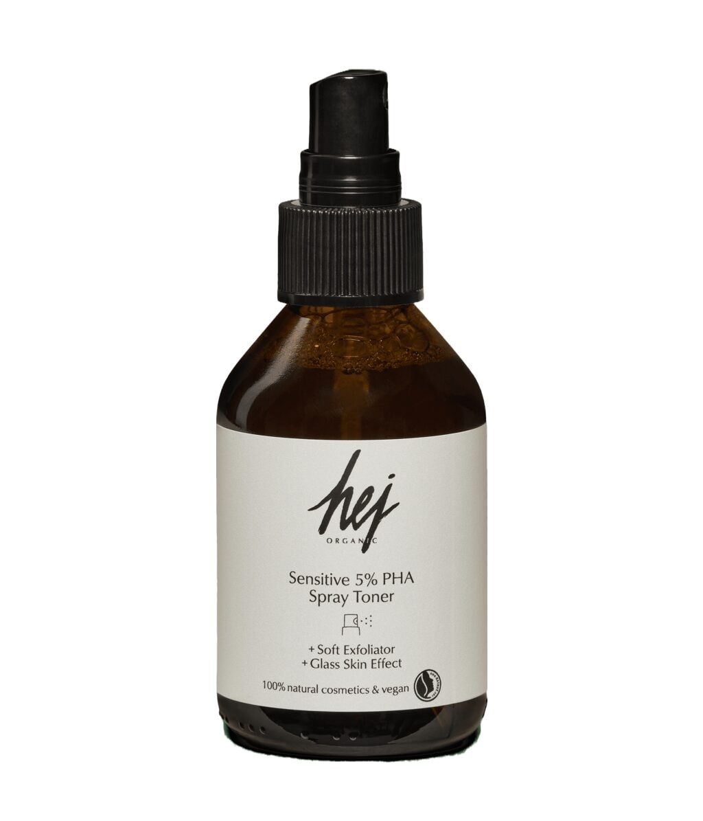 Тоник-спрей для лица Hej Organic Sensitive PHA Toner Spray очищающий, с PHA-кислотами, 100 мл