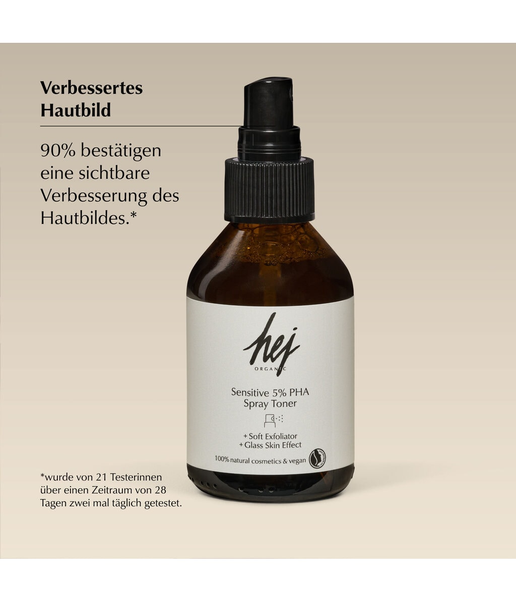 Тоник-спрей для лица Hej Organic Sensitive PHA Toner Spray очищающий, с PHA-кислотами, 100 мл — фото 5