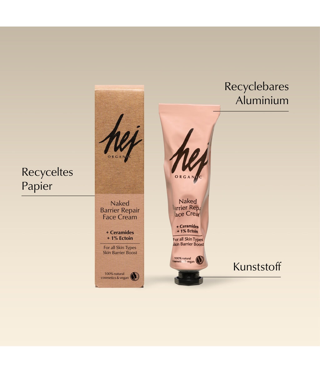 Крем для лица Hej Organic Naked Barrier Repair увлажняющий, восстанавливающий барьер, 30 мл — фото 6