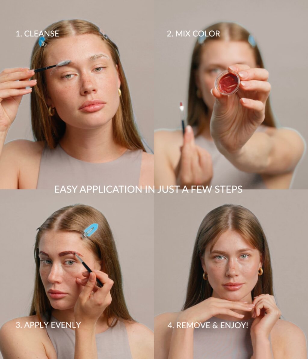 Краска для бровей fleeky Brow Tint Kit, набор для окрашивания, оттенок Black — фото 6