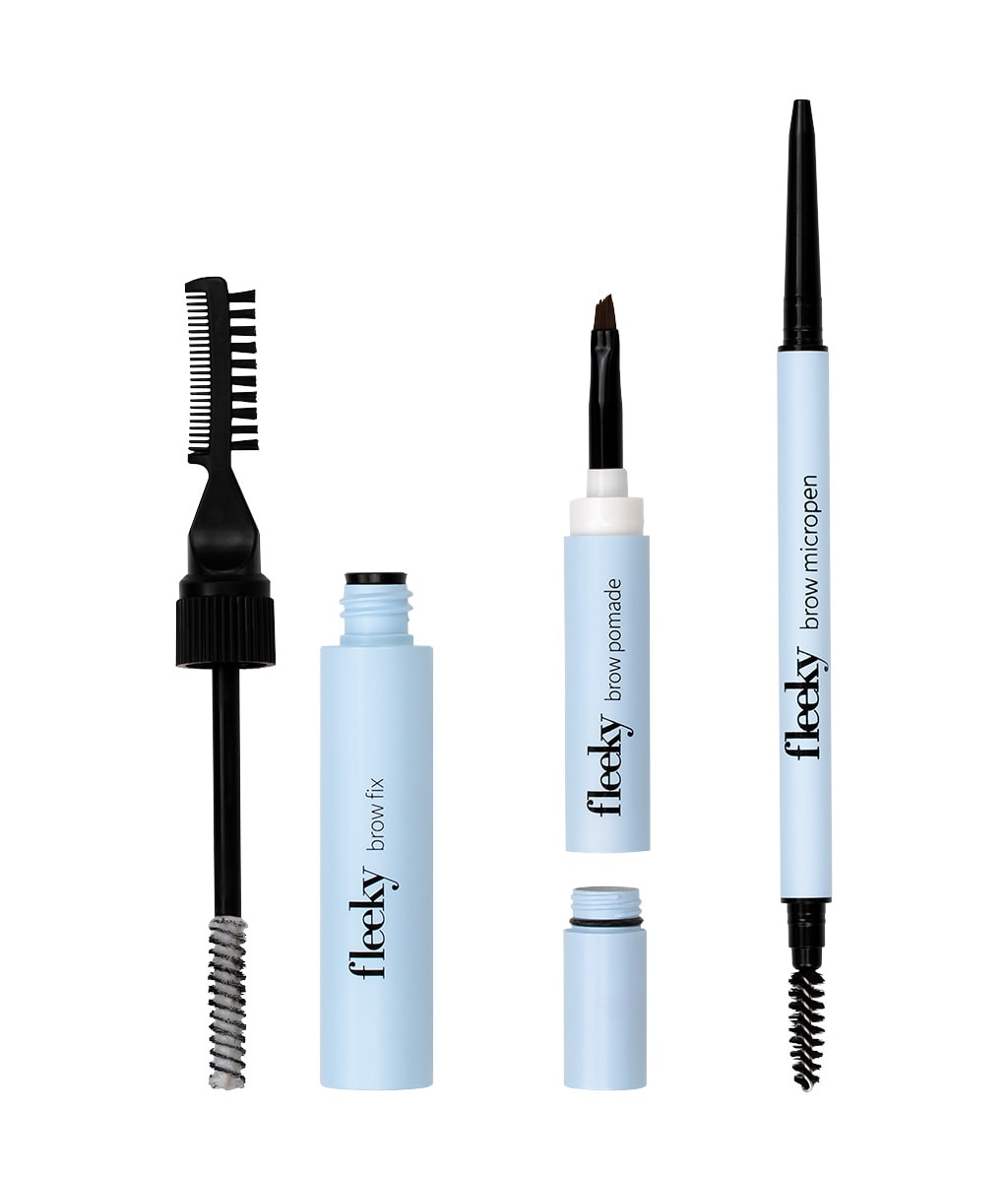 Набор для бровей fleeky Brow Kit, 3 предмета, оттенок Light Brown