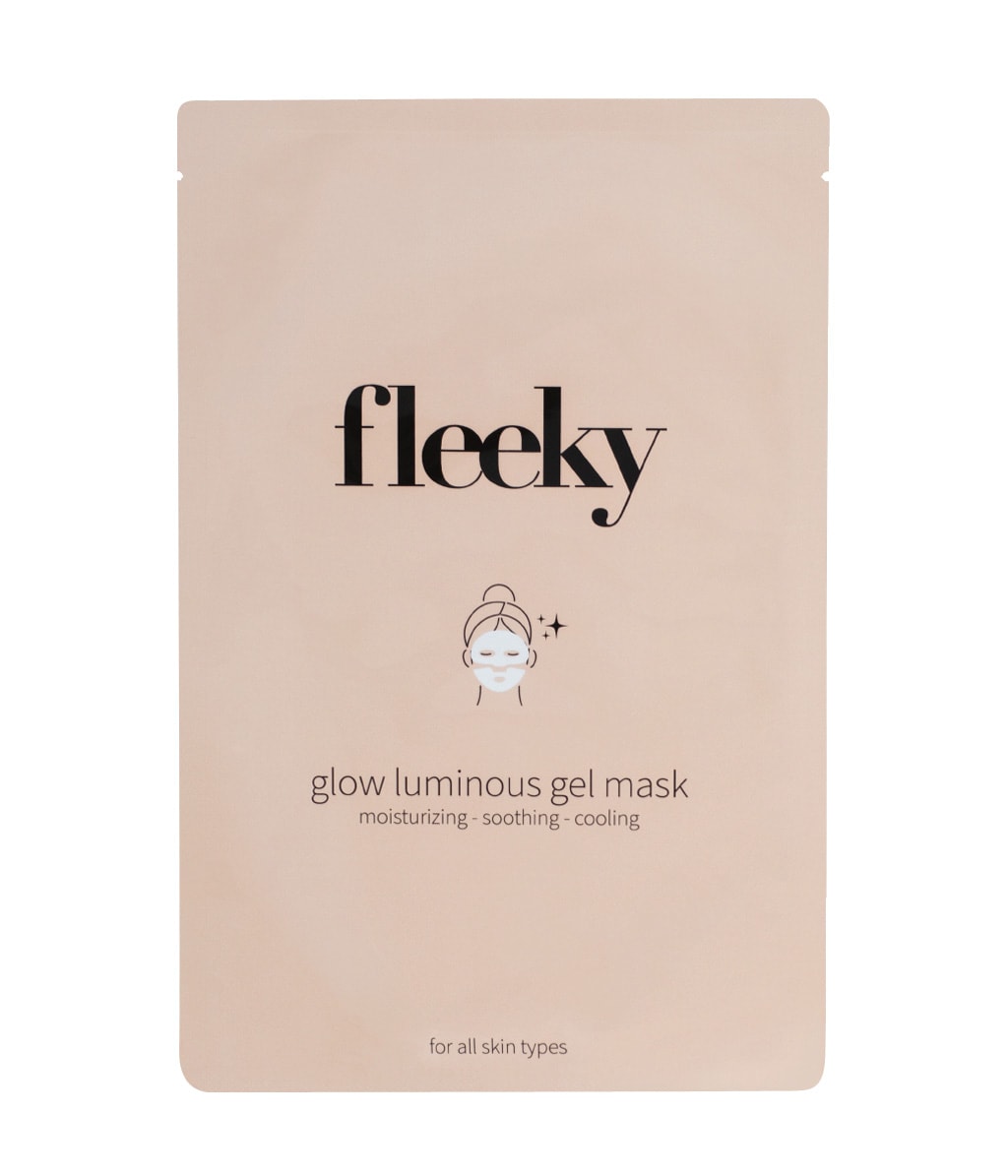Гелевые маски для лица Fleeky Glow Luminous Gel Mask, с витамином C, для сияния, 3 шт